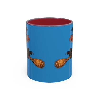 Hazel Hex Blue Accent Mug by CreepyCrafts.boo