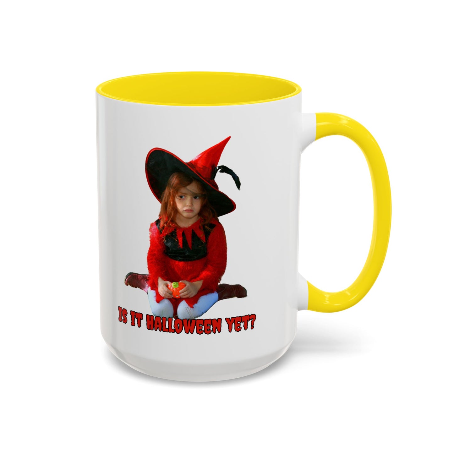 Is it Halloween yet? White Accent Mug by CreepyCrafts.boo