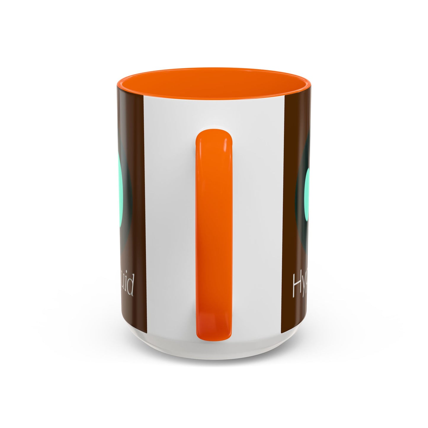 Hyperliquid White font Brown Accent Mug by cypherpunkgear.com