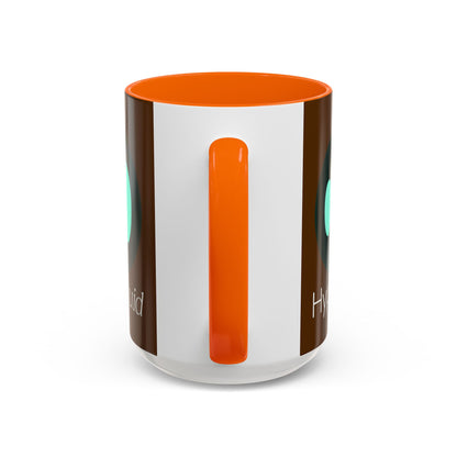 Hyperliquid White font Brown Accent Mug by cypherpunkgear.com