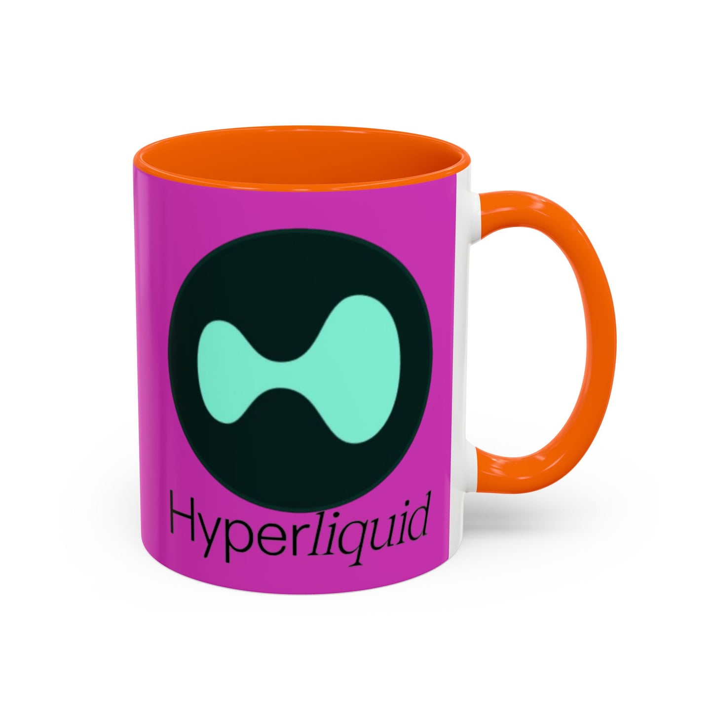 Hyperliquid Black font Pink Accent Mug by cypherpunkgear.com