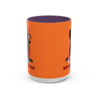 Is it Halloween yet? Orange Accent Mug by CreepyCrafts.boo