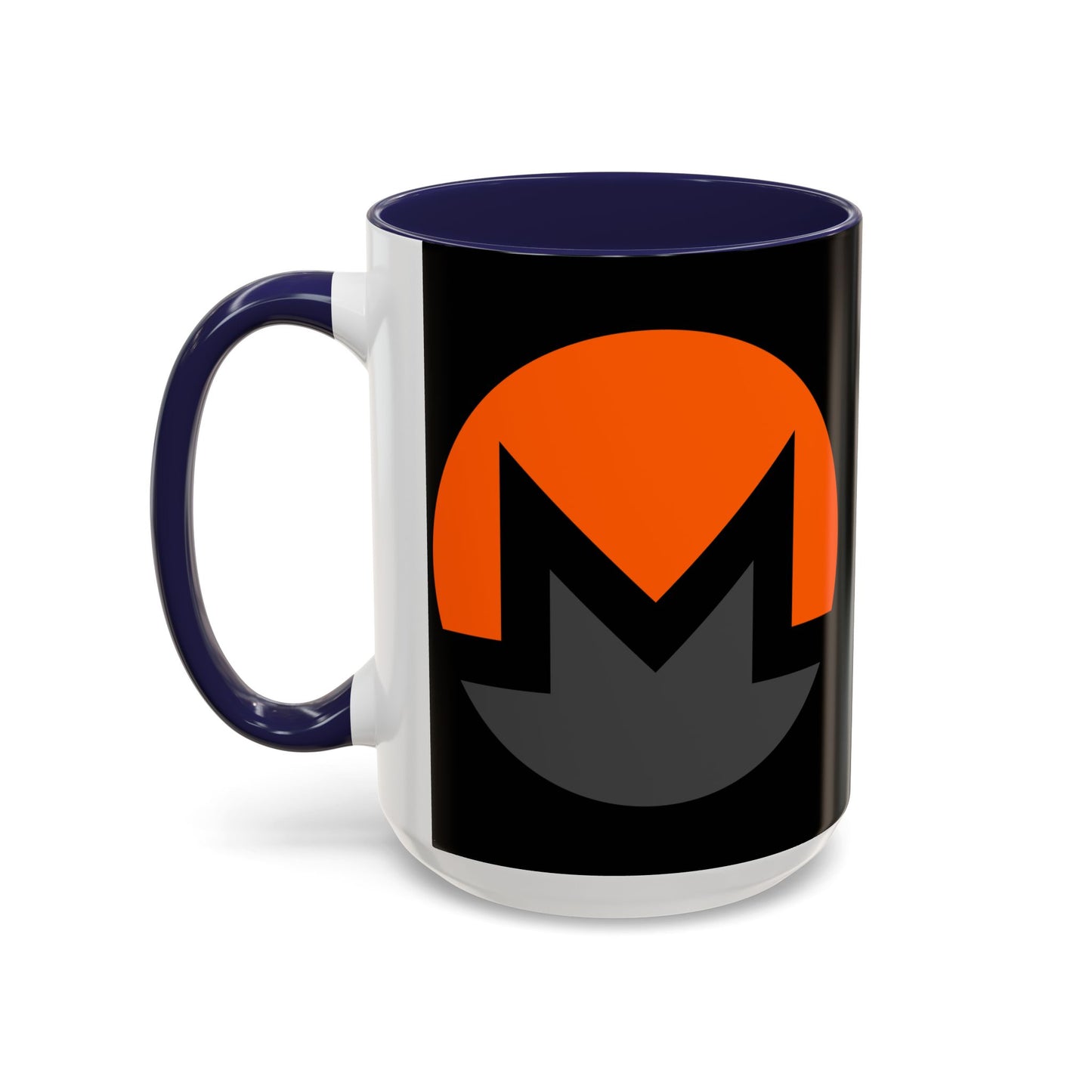 Monero (XMR) Black Accent Mug by cypherpunkgear.com