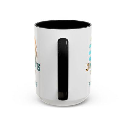 Jupiter (JUP) Orbit the Future White Accent Mug by cypherpunkgear.com