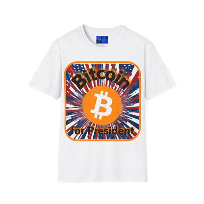 Bitcoin (BTC) for President USA LTcolors Unisex T-Shirt by cypherpunkgear