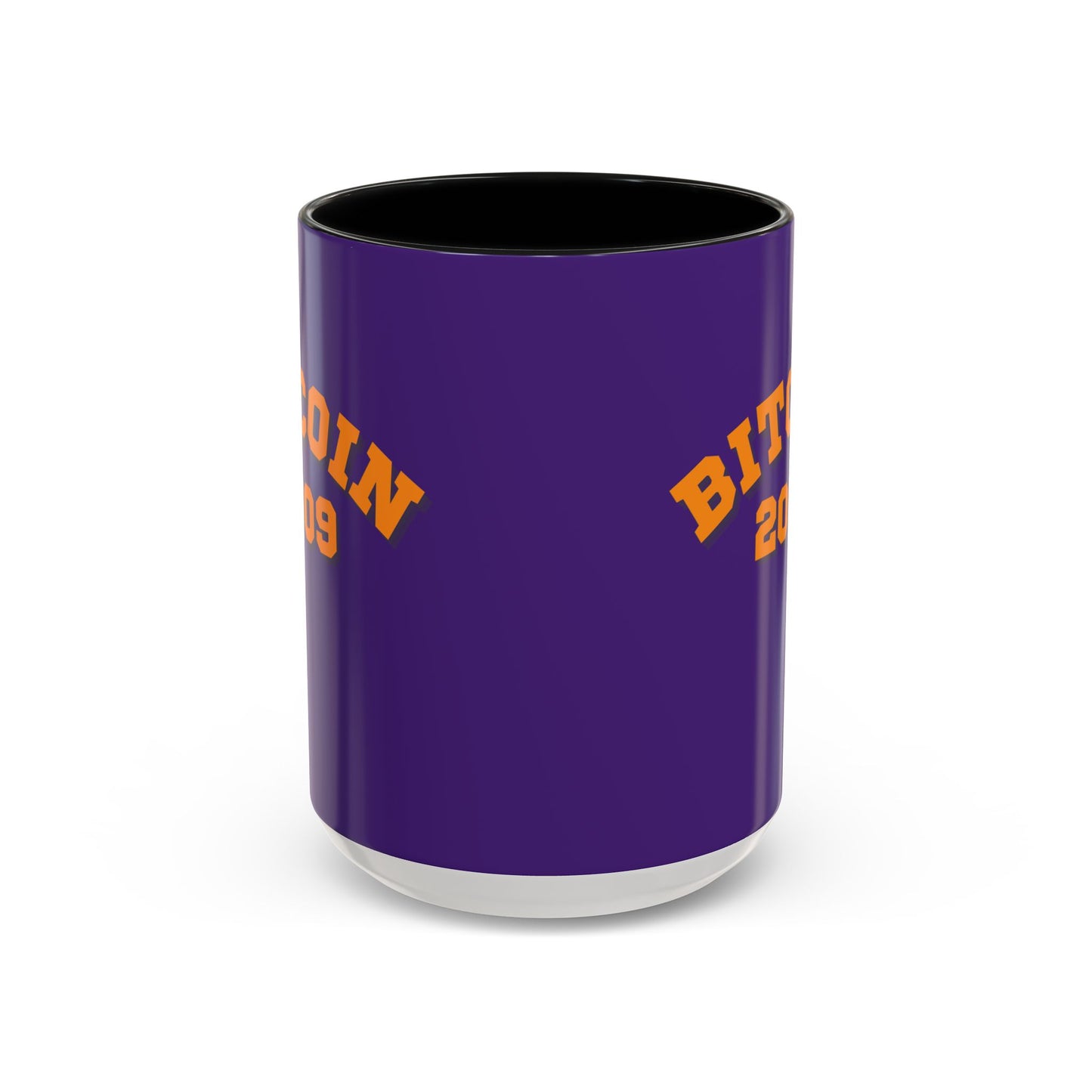 Bitcoin 2009 Dark Purple Accent Mug by cypherpunkgear.com
