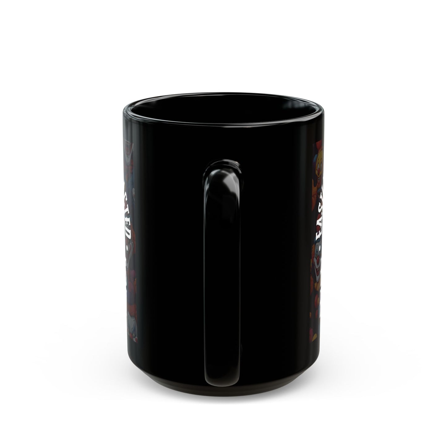 Easily Distracted by Heinous Fuckery Little Jincs Black Mug by cypherpunkgear