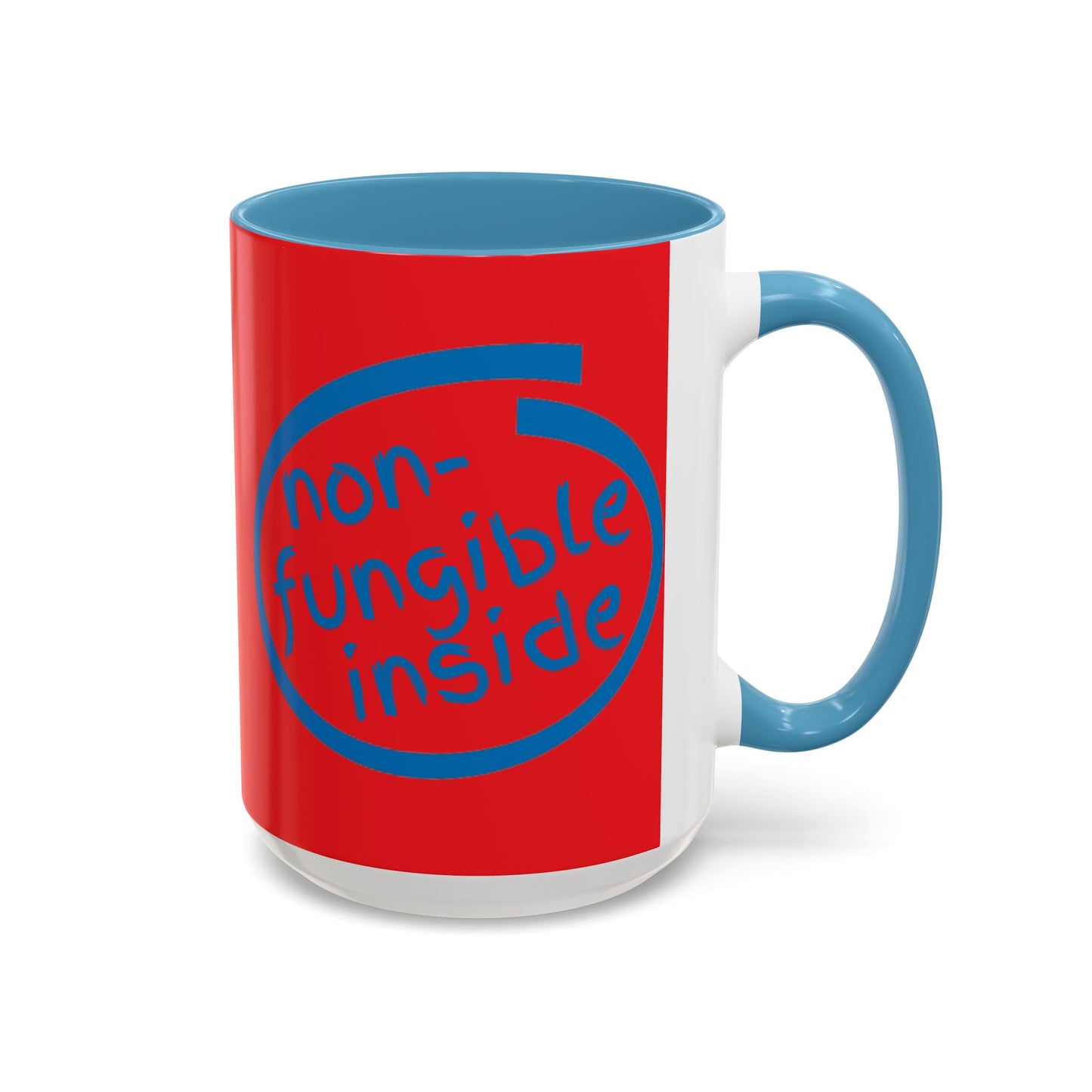 Non-Fungible Inside Red Accent Mug by cypherpunkgear.com