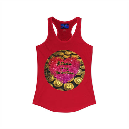 Bitcoin is My Valentine Women's Racerback Tank Top by cypherpunkgear.com
