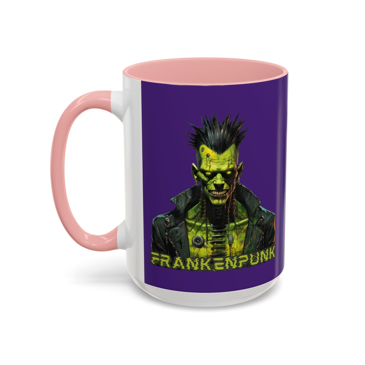 Frankenpunk Purple Accent Mug by CreepyCrafts.boo