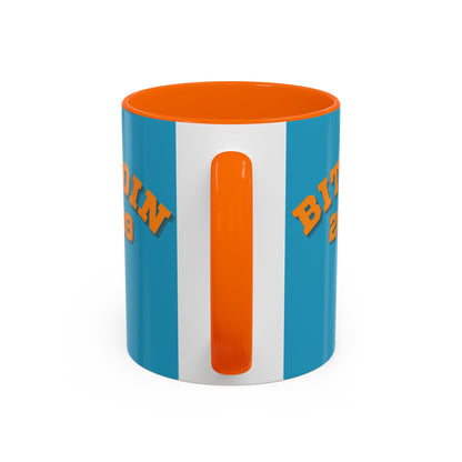 Bitcoin 2009 Turquoise Accent Mug by cypherpunkgear.com