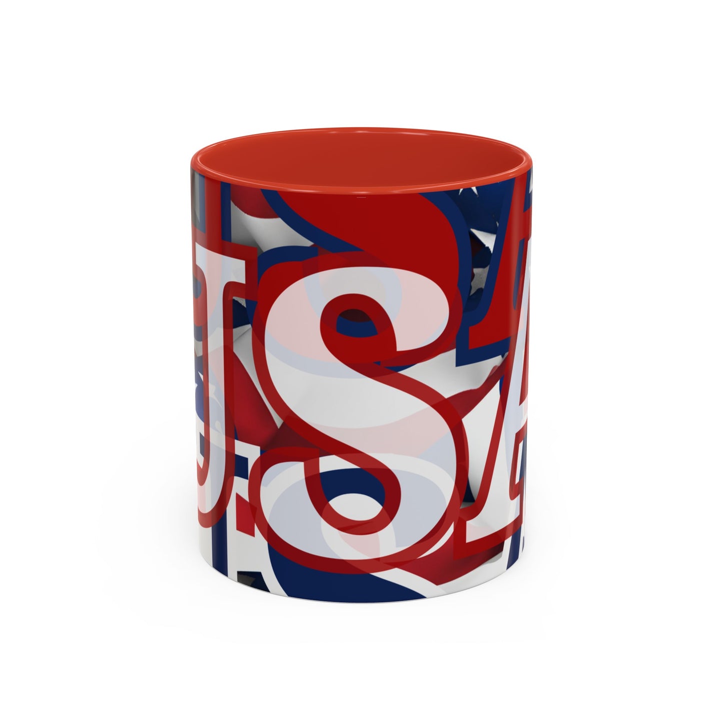 USA! USA! USA WHfont Patriot Accent Mug by cypherpunkgear