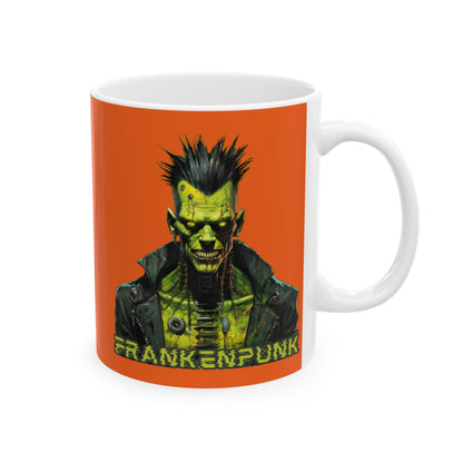 Frankenpunk Orange Mug by cypherpunkgear