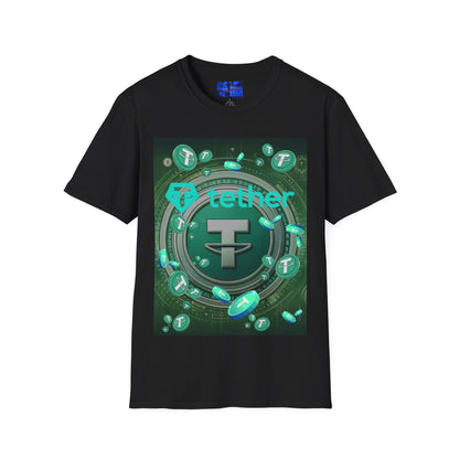 Tether Dark colors Unisex T-Shirt by cypherpunkgear.com