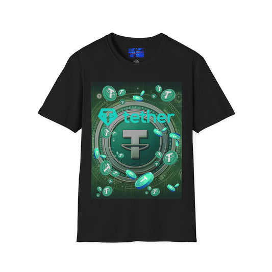 Tether Dark colors Unisex T-Shirt by cypherpunkgear.com