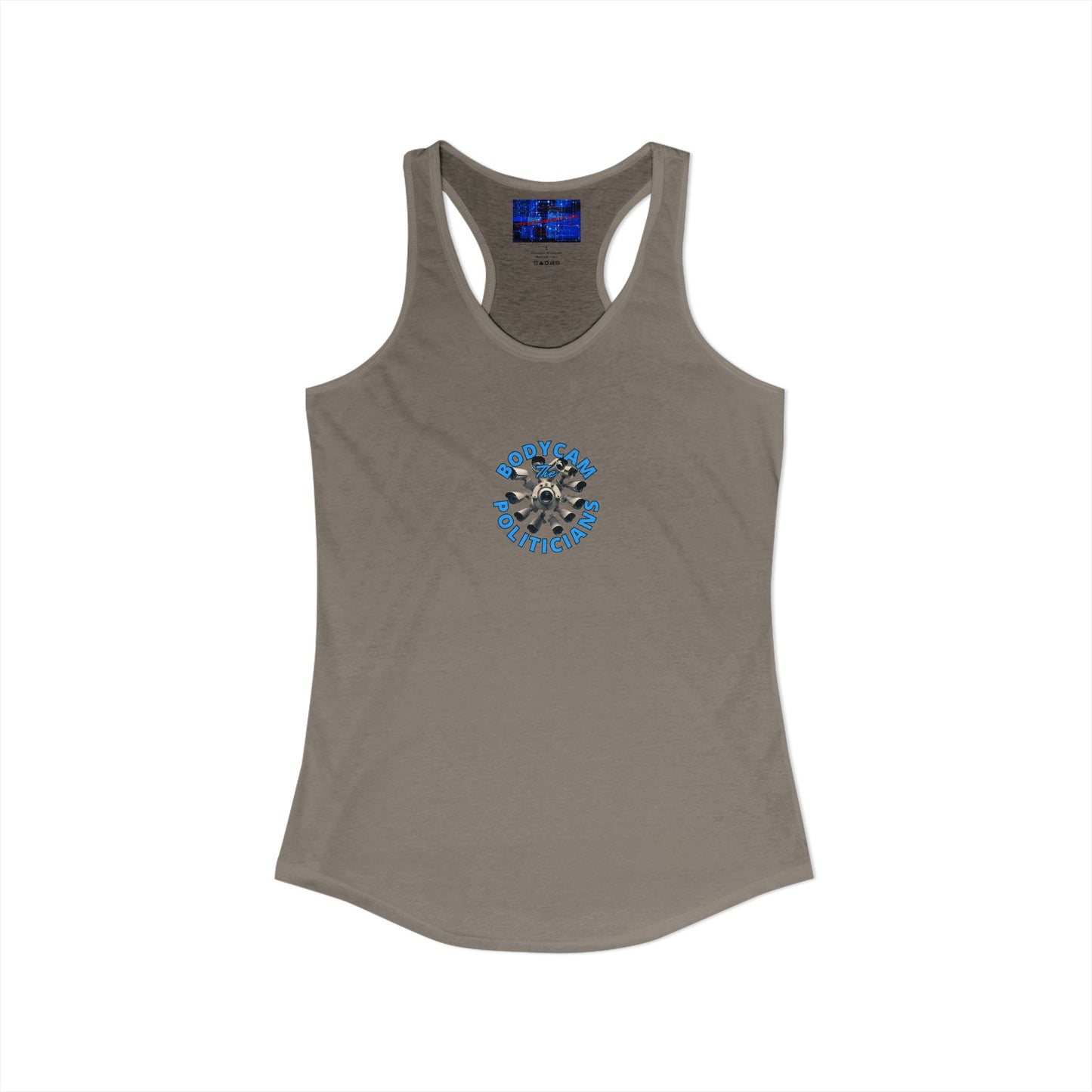 ¡BodyCam ThePoliticians de 2 caras de cypherpunkgear! Camiseta sin mangas ideal con espalda cruzada para mujer