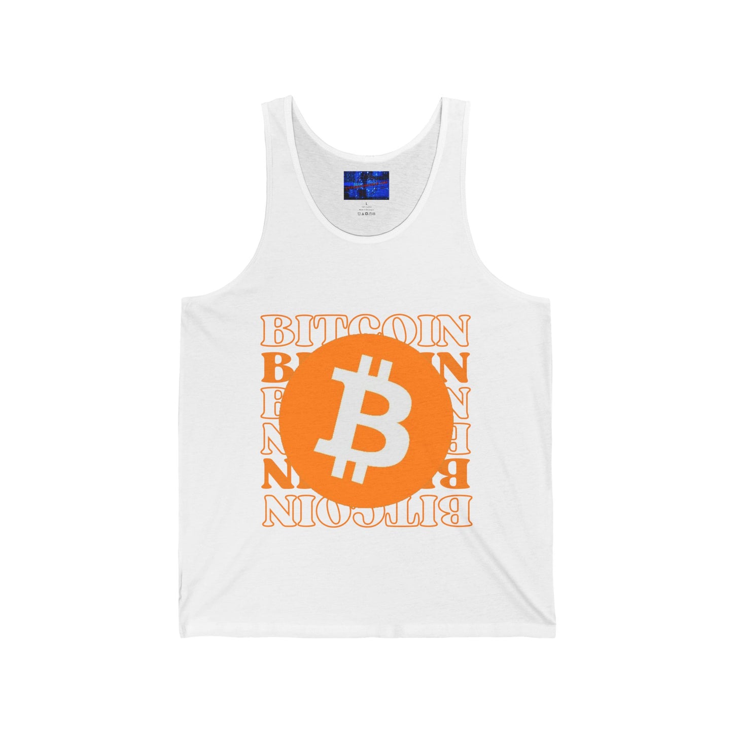 Bitcoin Bitcoin Bitcoin (BTC) Unisex Jersey Tank Top by cypherpunkgear.com
