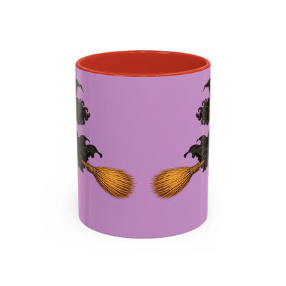 Velvet Vex Pink Accent Mug by CreepyCrafts.boo