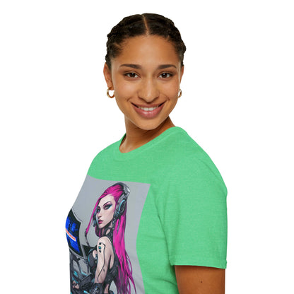 Netrunner Cyberpunk Dark colors Unisex T-Shirt by cypherpunkgear.com