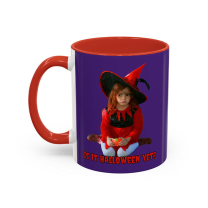 Is it Halloween yet? Purple Accent Mug by CreepyCrafts.boo