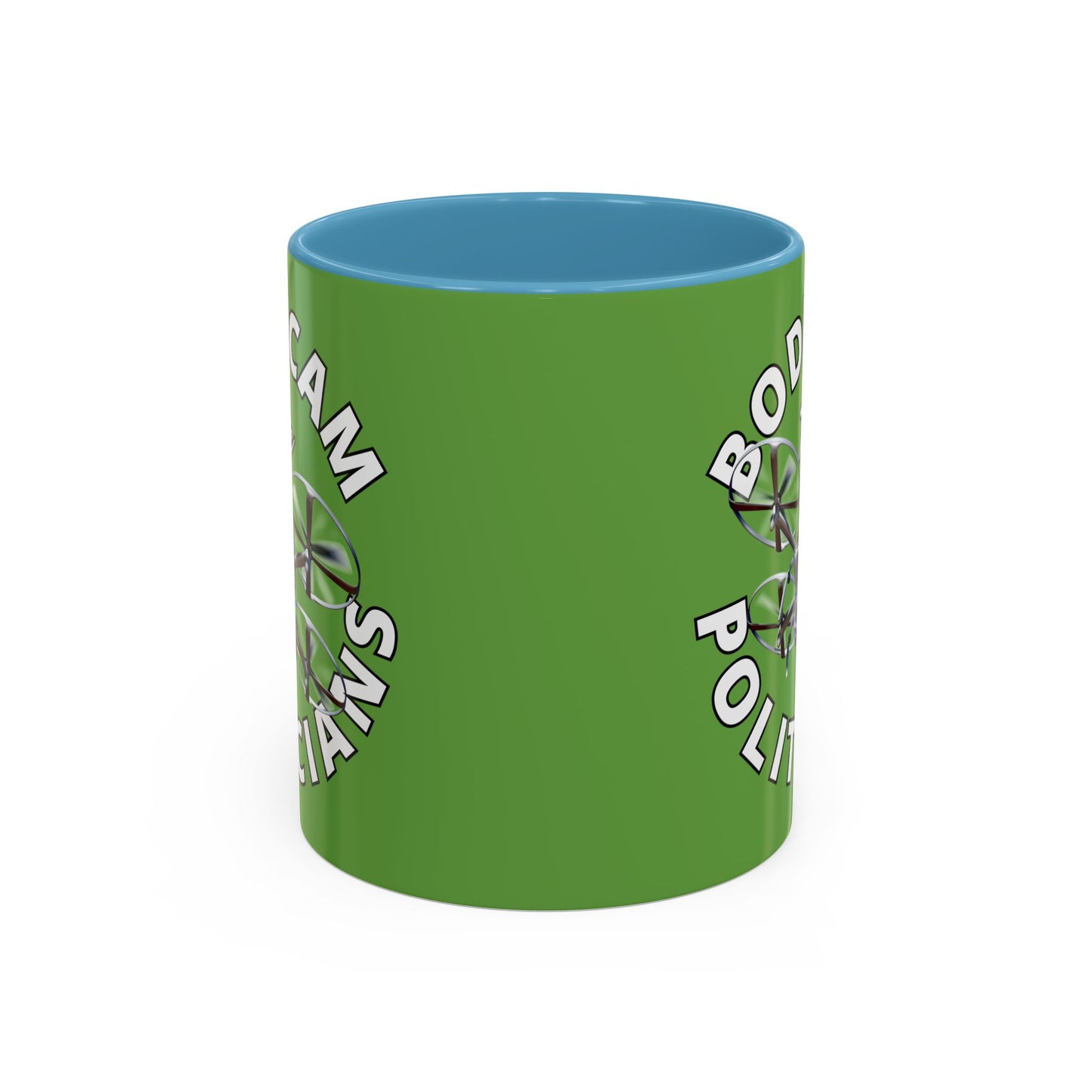 Bodycam the Politicians Drone Green Accent Mug by cypherpunkgear.com