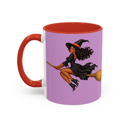 Velvet Vex Pink Accent Mug by CreepyCrafts.boo