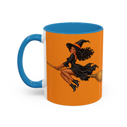 Velvet Vex Orange Accent Mug by CreepyCrafts.boo