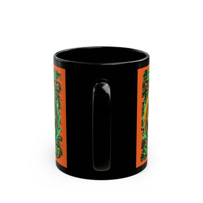 Blessed Samhain Green Jack Orange Mug by CreepyCrafts.boo