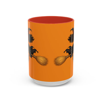 Velvet Vex Orange Accent Mug by CreepyCrafts.boo
