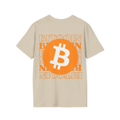 2-sided Bitcoin (BTC) Decentralized Freedom LTcolors Unisex T-Shirt by cypherpunkgear