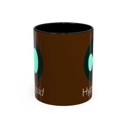 Hyperliquid White font Brown Accent Mug by cypherpunkgear.com
