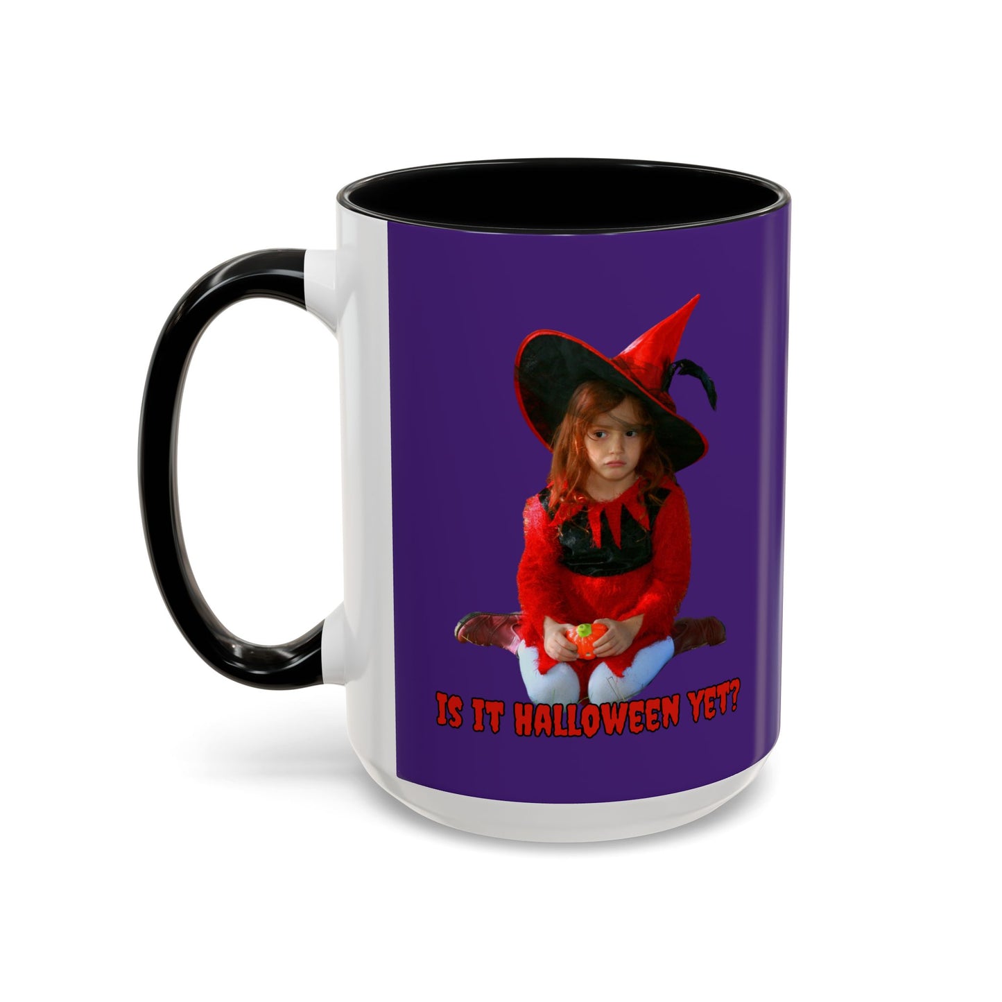 Is it Halloween yet? Dark Purple Accent Mug by CreepyCrafts.boo