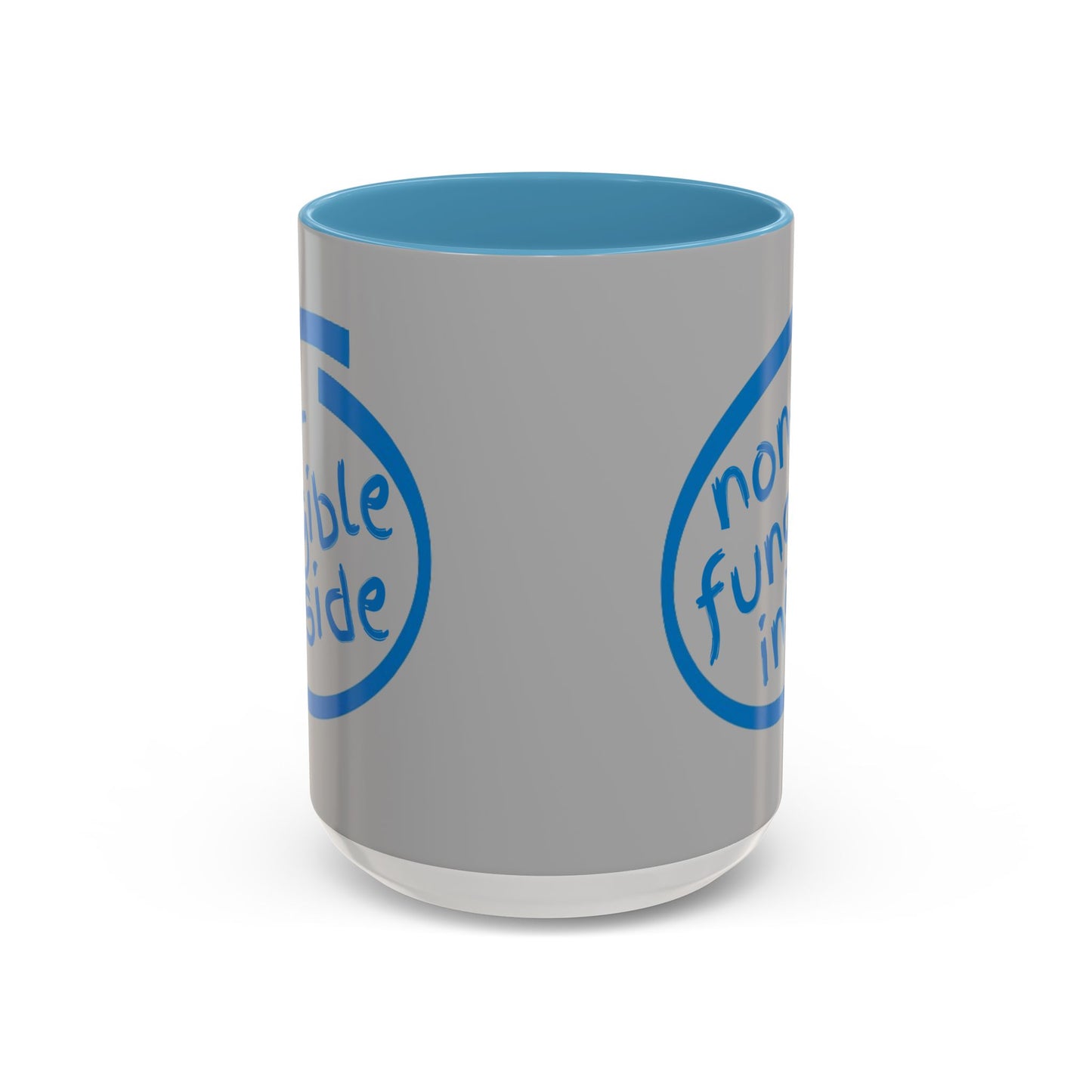 Non-Fungible Inside Grey Accent Mug by cypherpunkgear.com