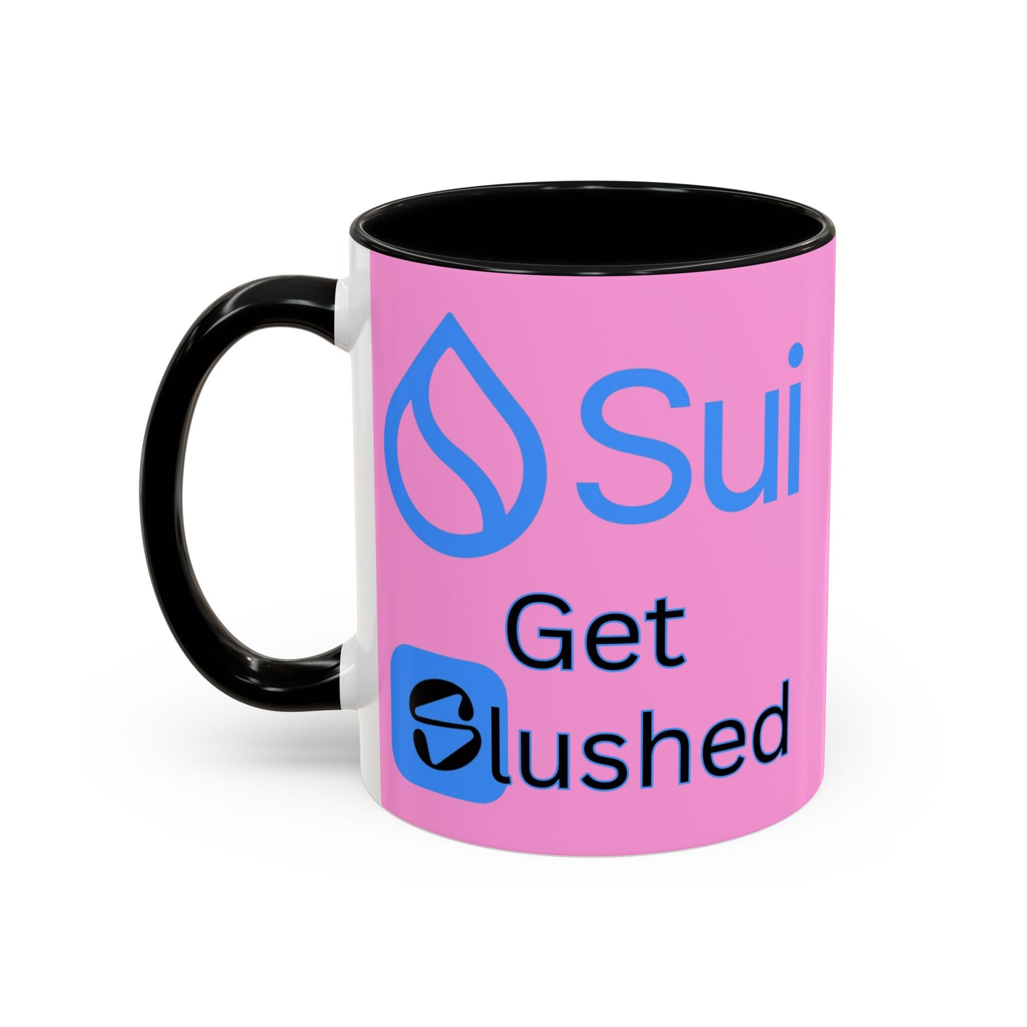 Sui: Get Slushed Pink Accent Mug by cypherpunkgear.com