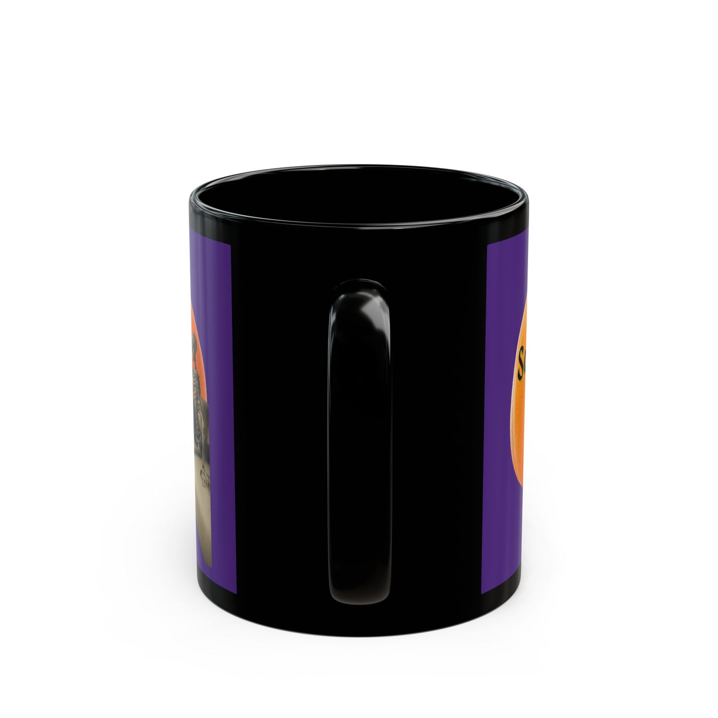 Is It Samhain Yet? Skeleton's Giant Pumpkin Purple Mug by CreepyCrafts.boo