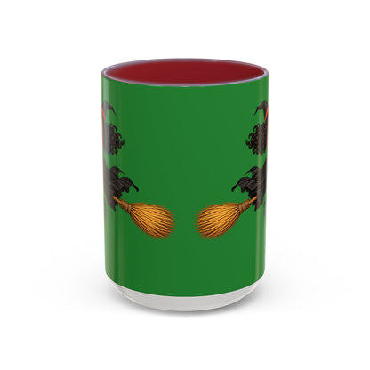 Velvet Vex Green Accent Mug by CreepyCrafts.boo
