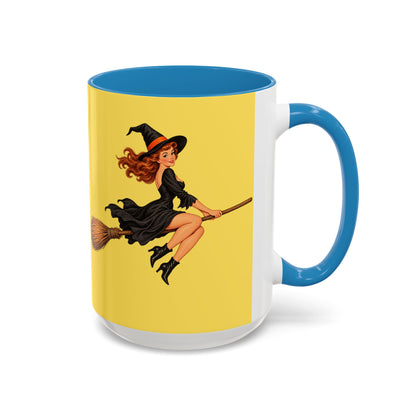 Hazel Hex Yellow Accent Mug by CreepyCrafts.boo