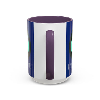 Hyperliquid White font Blue Accent Mug by cypherpunkgear.com
