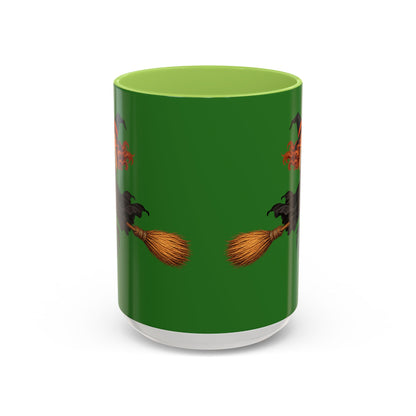 Hazel Hex Green Accent Mug by CreepyCrafts.boo
