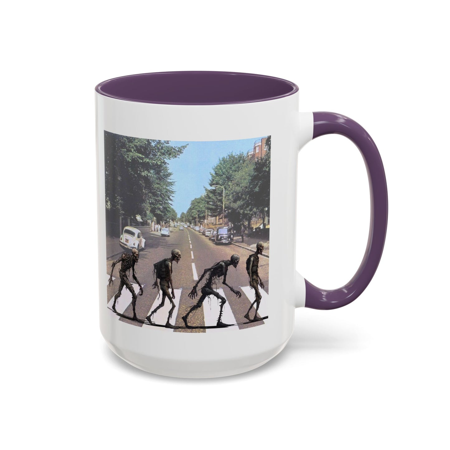 2-sided, Scabby Road White Accent Mug by CreepyCrafts.boo