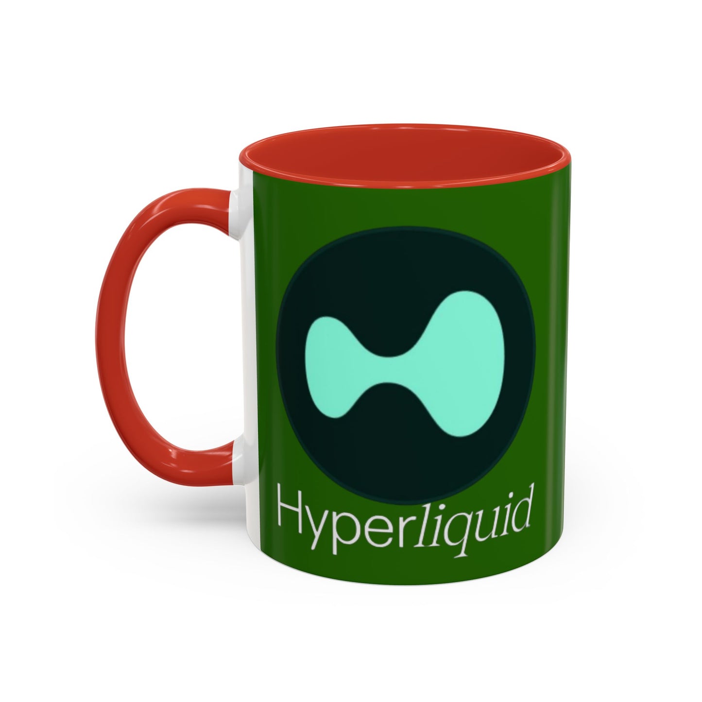 Hyperliquid White font Green Accent Mug by cypherpunkgear.com