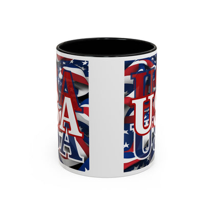 USA WHfont Center Patriot Accent Mug by cypherpunkgear