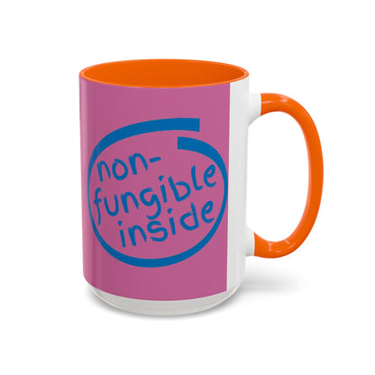 Non-Fungible Inside Pink Accent Mug by cypherpunkgear.com