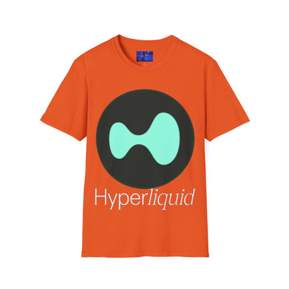 Hyperliquid White font Unisex T-Shirt by cypherpunkgear.com