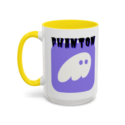 Phantom Hot Wallet White Accent Mug by cypherpunkgear.com