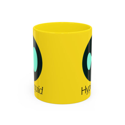 Hyperliquid Black font Yellow Accent Mug by cypherpunkgear.com