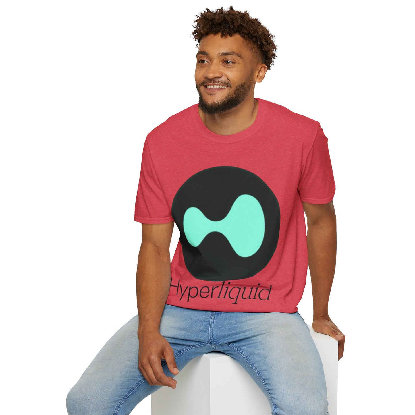 Hyperliquid Black font Unisex T-Shirt by cypherpunkgear.com