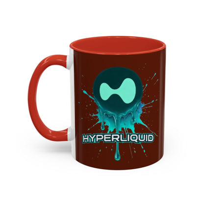 HYPE Drip Brown Accent Mug by cypherpunkgear.com