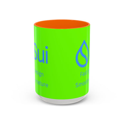 SUI Green Accent Mug by cypherpunkgear.com