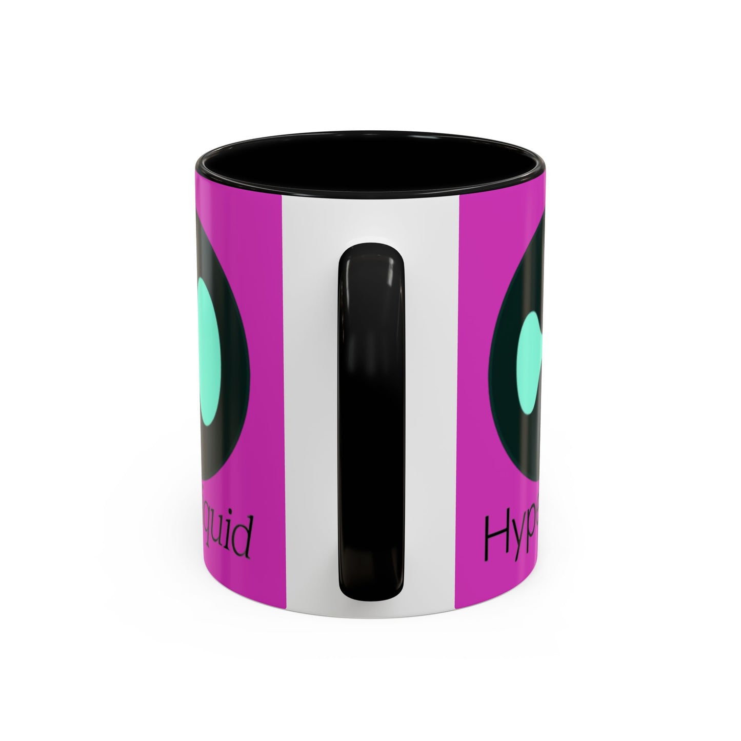 Hyperliquid Black font Pink Accent Mug by cypherpunkgear.com